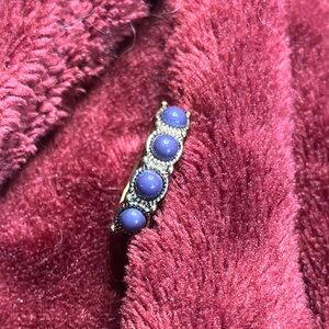 Elegant Blue and Gold Women's Ring
